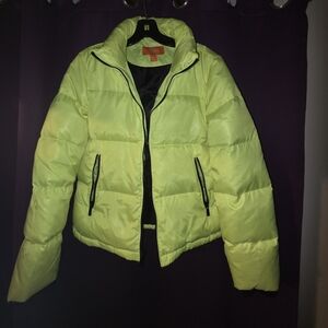 Neon Yellow Women's Michael Kors Down Puffer Jacket